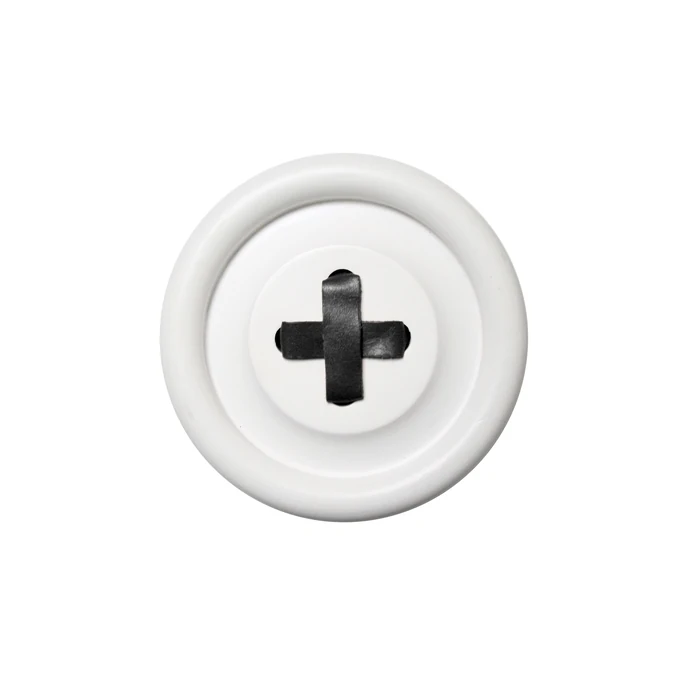 HK living / Dřevěný věšák Button White/black 13 cm
