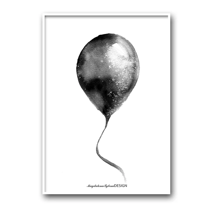 Magdalena Tyboni DESIGN / Plakát Black Balloon A4