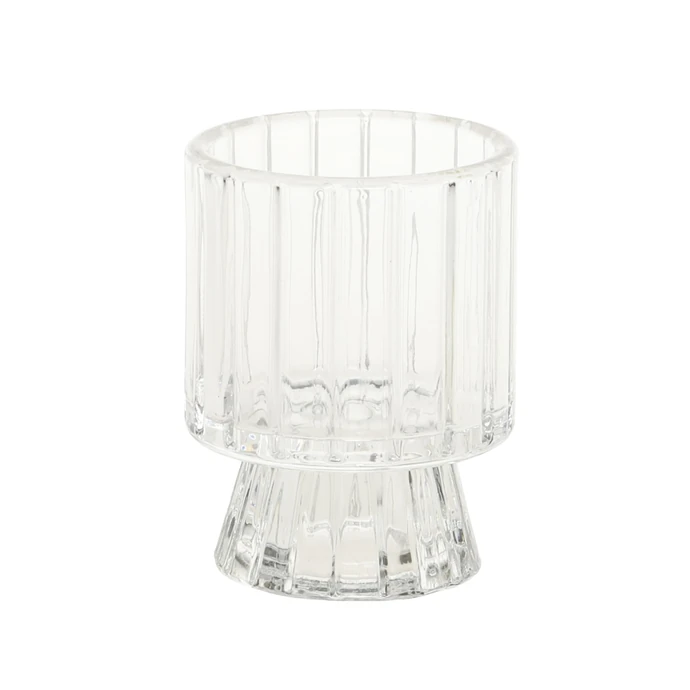 Chic Antique / Oboustranný svícen Glass Clear 8 cm