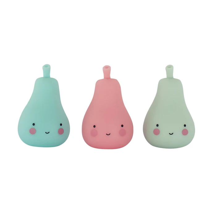 A Little Lovely Company / Mini plastová figurka Pear - 3 ks