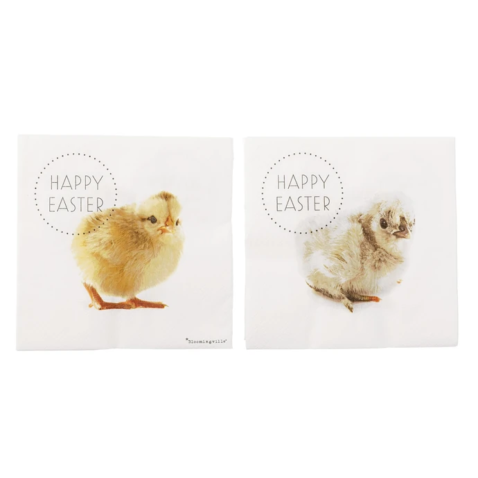 Bloomingville / Velikonoční papírové ubrousky Chicks