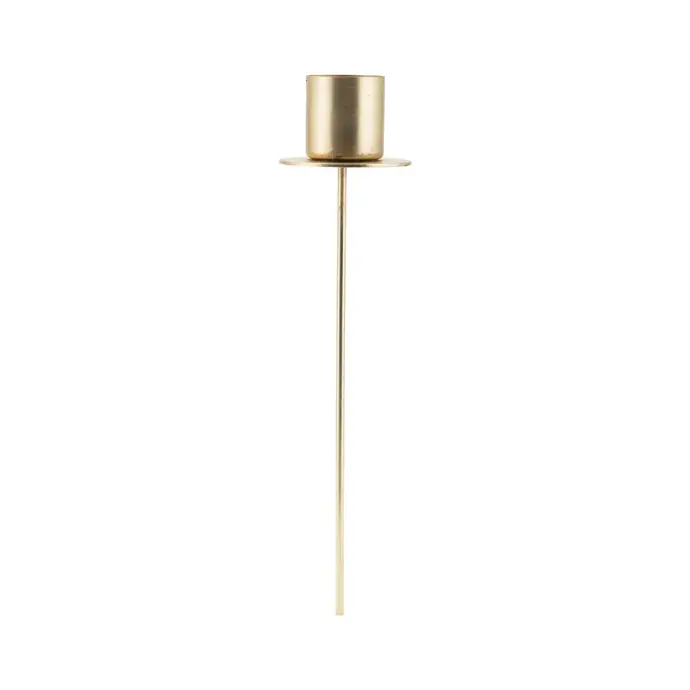 House Doctor / Zápich na svíčku Antique brass -  17,5 cm