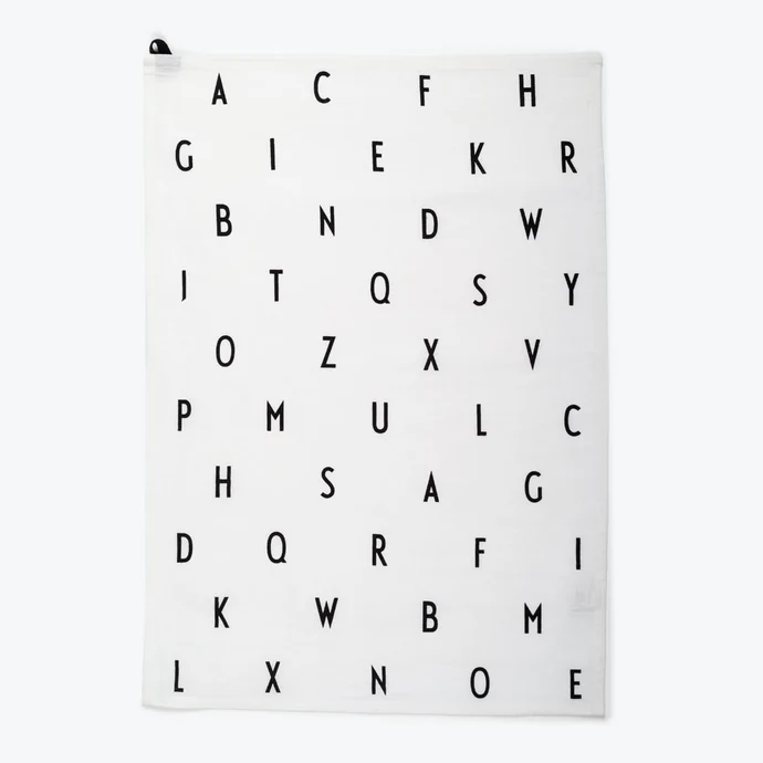 DESIGN LETTERS / Bavlněná utěrka Letters White