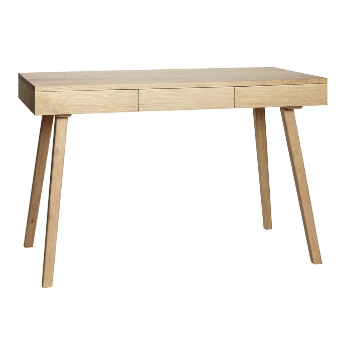 Hübsch / Pracovní stůl z dubového dřeva se třemi šuplíky