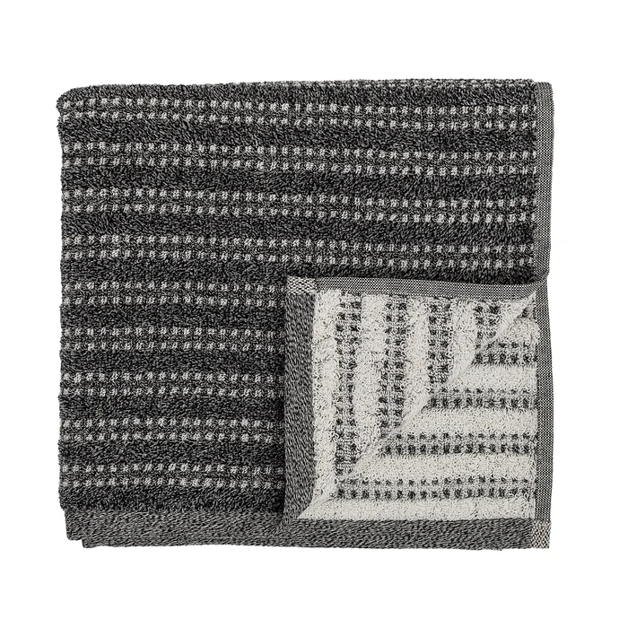 Bloomingville / Froté ručník Black 100x50 cm