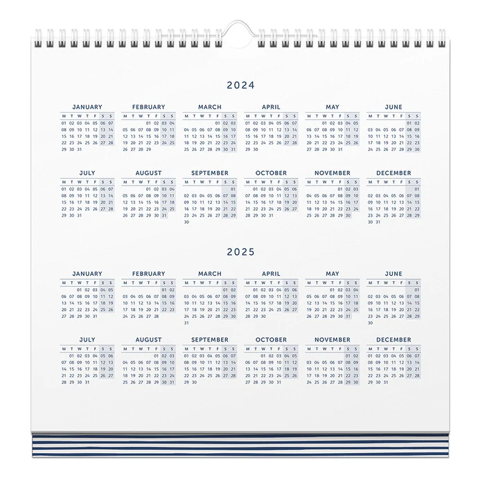 Rodinný týdenní kalendář s propiskou Sage 2024/25