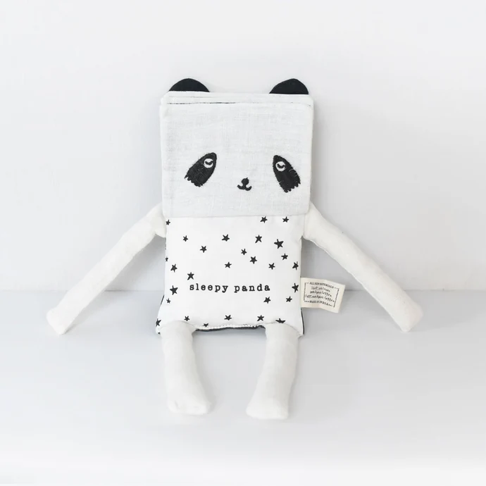 Hračka z organické bavlny Flippy Friend Panda