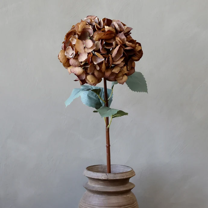 Dekorativní umělá květina Hydrangeas Mocca 80 cm