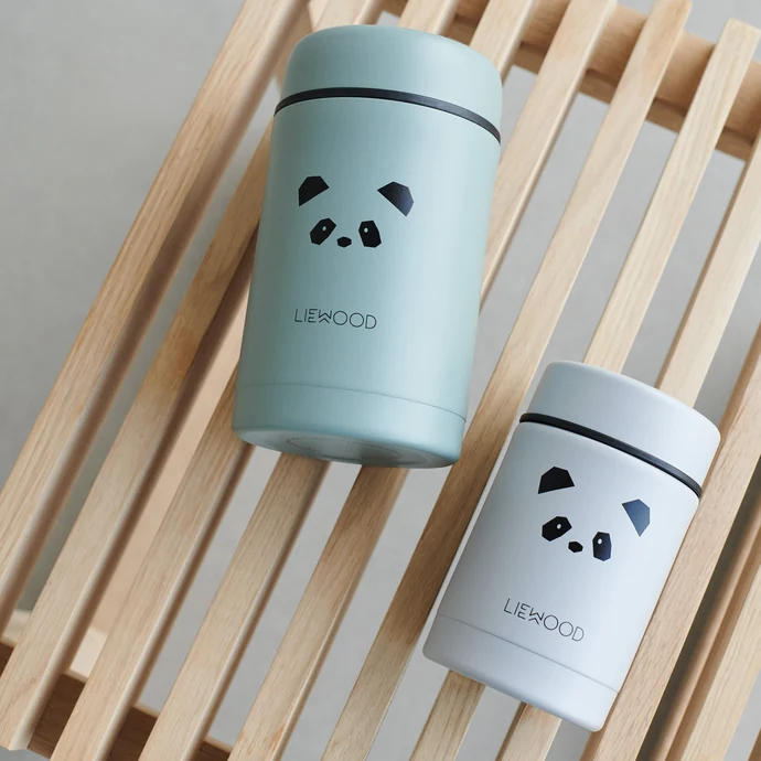 Dětská termoska Panda Light Grey Food Jar