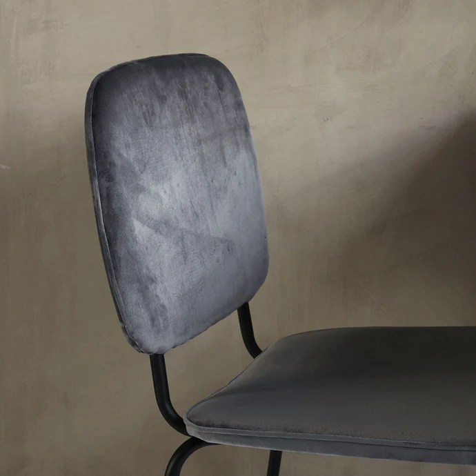 Sametová židle Comma Grey