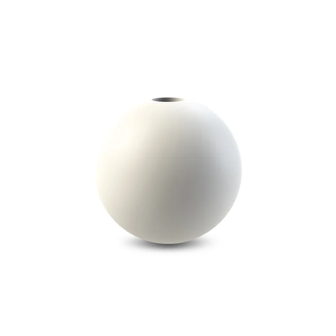 Dřevěný svícen Ball White 10cm
