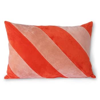 Bavlněný polštář Velvet Red/Pink 40x60 cm