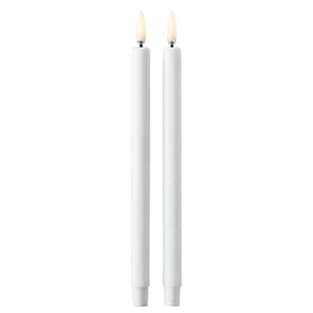 Voskové LED svíčky White – set 2 ks