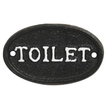 Kovový štítek na WC Antique Black